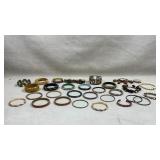 collection of vintage bangles and bracelets