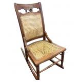 Antique Cane Back and Seat Rocking chair