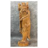 Vintage Hand-carved Chinese Wooden Statue of