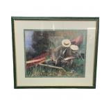 Framed Print PAUL HELLEU STANDS WITH HIS WIFE