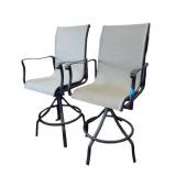 Counter Height Outdoor Metal Frame Swivel Barstool