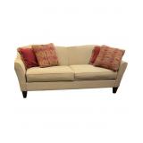 La-Z-Boy Beige Sofa with Decorative Pillows