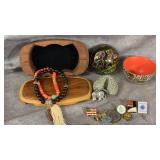 Assorted Trinket Dishes, Thai Lacquerware Trinket