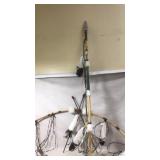 Decorative Bow, Arrows, & Spear W/ Feathers