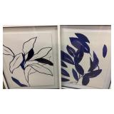 Framed Floral Artwork 2pc