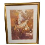 Pencil Signed and Titled Litho Tee Pee