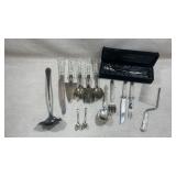 Collection of Vtg silver plated serving utensils