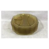 1930s Victorian style Amber plates
