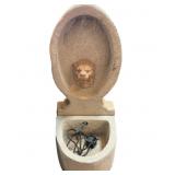 2pc Lion Head Cement Fountain