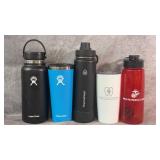 Assorted Reusable Water Bottles, Hydro Flask,