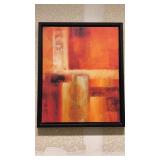 Orange, Yellow, and Red Abstract Framed
