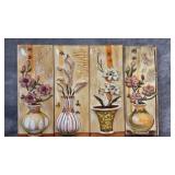 Chinese Ceramic 3D Relief Wall Plaques Floral