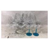 Clear And Printed Stemmed Wine Glasses