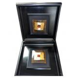 2 Painted Metal Artwork