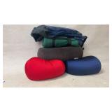 Pillows and Roll-Up Blanket Lot