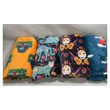 Group of 4 throw blankets