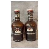 (2) Vintage 2-liter Granite City Amber Flip-top