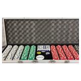 Portable Poker Chip Set in Aluminum Locked