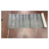 Gray Floor Runner with Gradient Pattern