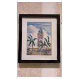 Framed Watercolor Print Signed by Artist of