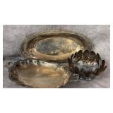 Vintage Sheridan Silverplate Serving Tray with