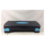 Black and Blue Aerobic Step with Adjustable Height