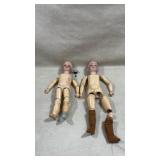 2 Antique disassembled dolls