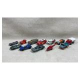 collection of vintage diecast toy vehicles from