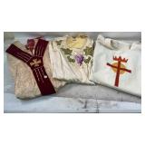 Four Embroidered Clerical Vestments