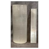 Polished Selenite Cylinder Candle Holder,