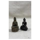 antique-style bronze figurines featuring Buddhist