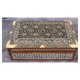 Vintage Middle Eastern Wooden Marquetry Box.