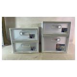 Four sterilite modular drawer system
