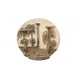 Large 45-Inch Round Plaster Wall Art