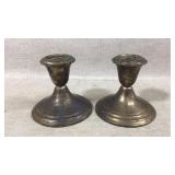 Weighted sterling candle holders