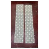 Set of 2 Decorative fabric table runners