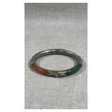 multicolor jade bangle bracelet