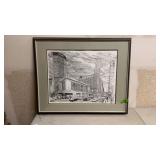 Delbart Duchein Street Scene Lithograph