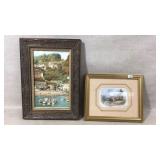 Framed Landscape and Harbor Scene Artwork Set
