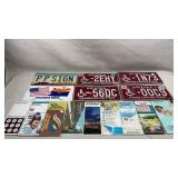 collection of vintage automobilia, including