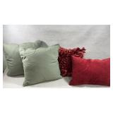 collection of throw pillows