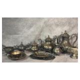 Set of Vintage Silver-plated Tea Service Pieces,