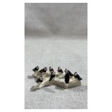 Vtg hand carved Alaskan ivory and antler carving