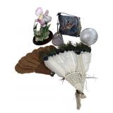 Vintage Asian Fans, Bohemian Glass Bell & more