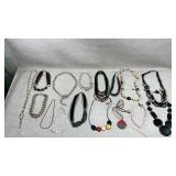 collection of assorted costume jewelry necklaces