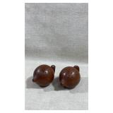 Set of 2 Arne Basse Teak Puffer Fish Toothpick