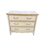 French provincial Dresser with Gold Trim Accents
