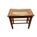 Wood Cane Top Bench