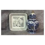 Vintage Arabia Finland "Emilia" Square Dish,