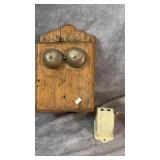 Antique Wall-mounted Telephone with Wooden Ringer